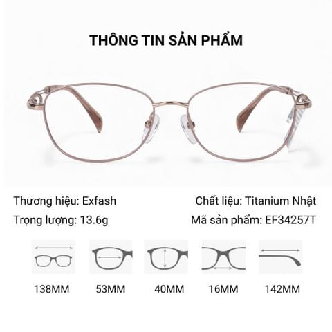  Gọng Kính Mắt Mèo Exfash EF34257T – Chính Hãng 101 