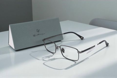  Exfash EF34272JP Gọng Kính Chữ Nhật Titan – Tem Chính Hãng 101 