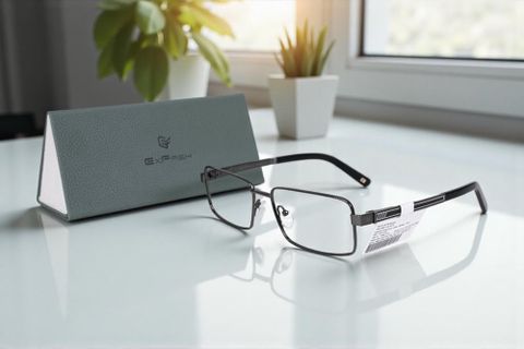  Exfash EF34272JP Gọng Kính Chữ Nhật Titan – Tem Chính Hãng 101 