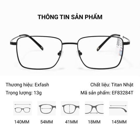  Gọng Kính Titanium Exfash Ef83284T - Tem Chính Hãng 101 