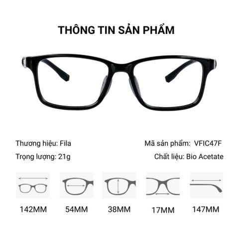  Gọng Kính Thể Thao Fila VFIC47F – Tem Chính Hãng 101 