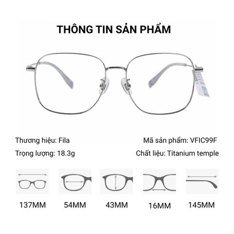  Gọng Kính Thể Thao Fila VFIC99F - Tem Chính Hãng 101 