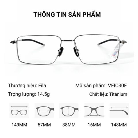  Gọng Kính Fila VFID30F – Tem Chính Hãng 101 