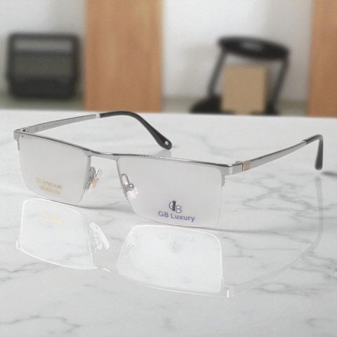  Gọng Kính Nửa Gọng Titanium Mạ Vàng 18K GB Luxury GB0424-008 – Chính Hãng 