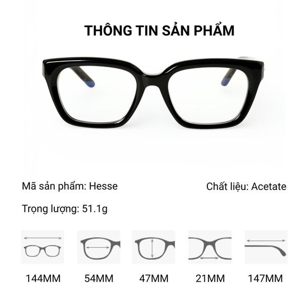 Gọng Kính Vuông GM Hesse - Bản Đẹp Nhất Thị Trường