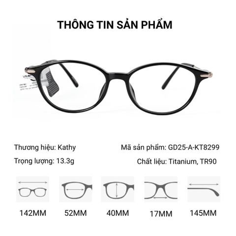  Gọng Kính Mắt Mèo Kathy GD25-A-KT8299  – Chính Hãng 