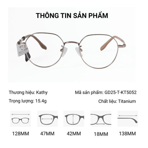  Gọng Kính Trẻ Em Đa Giác Kathy GD25-T-KT5052 – Chính Hãng 
