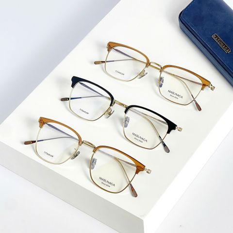  Gọng Kính Nửa Gọng Titanium Masunaga 80896 Chính Hãng 