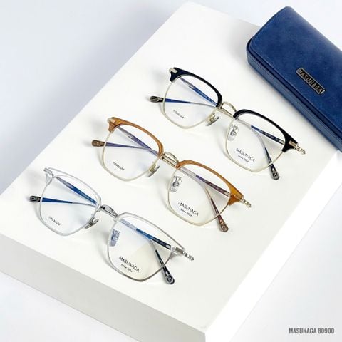  Gọng Kính Nửa Gọng Titanium Masunaga 80900 Chính Hãng 
