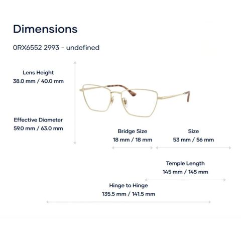  Gọng Kính Mắt Mèo Ray-Ban 0RX6552 – Tem Chính Hãng Luxottica 