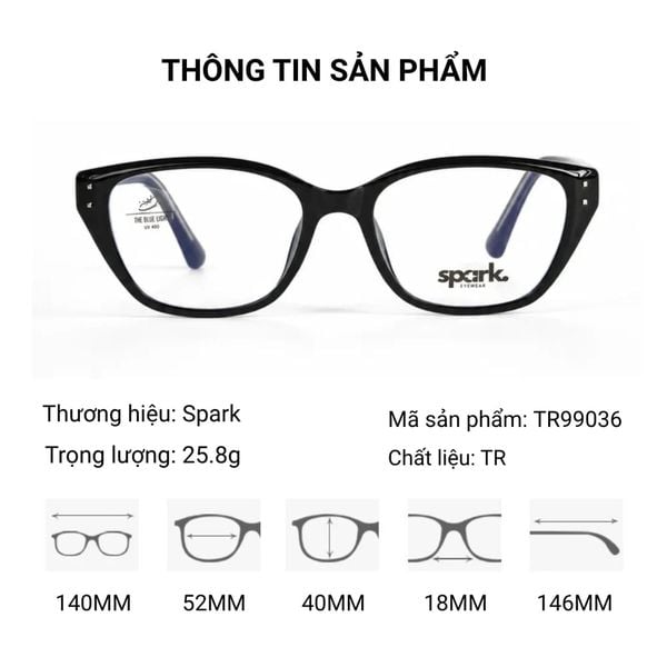 Spark TR99036 Gọng Kính Mắt Mèo