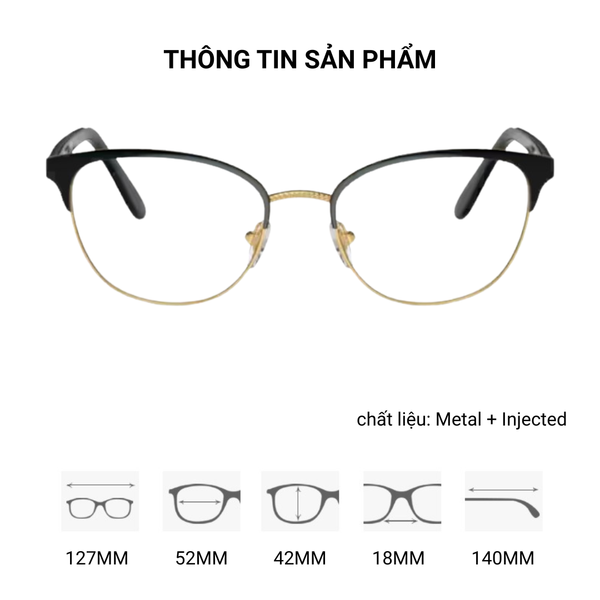 Gọng Kính Nửa Gọng Mắt Mèo Vogue 0VO4088 Chính Hãng