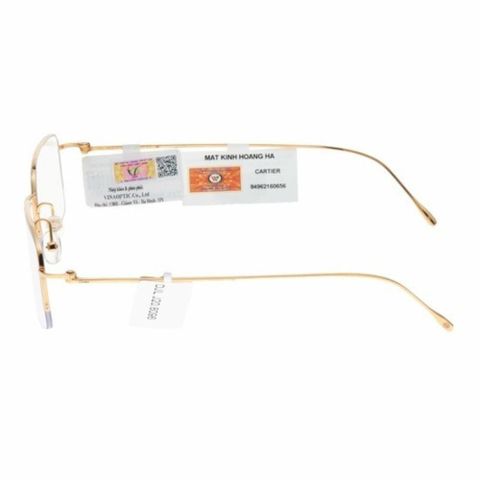  Gọng Kính Nửa Khung Cartier CT0093O Đúc Vàng Nguyên Khối 18K – Tem Chính Hãng Vinaoptic 