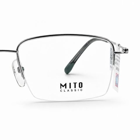  Gọng Kính Chữ Nhật Nửa Khung Mito MT8047 – Tem Chính Hãng 101 