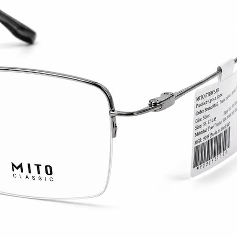  Gọng Kính Chữ Nhật Nửa Khung Mito MT8047 – Tem Chính Hãng 101 