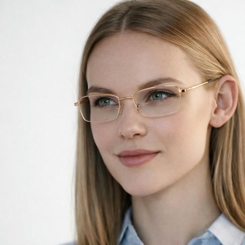  Gọng Kính Nửa Khung Chữ Nhật Exfash EF33278T  – Tem Chính Hãng 101 