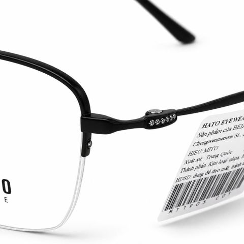  Gọng Kính Nửa Khung Mắt Mèo Titanium Mito MT1905 – Tem Chính Hãng 101 