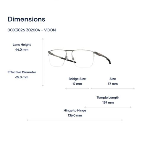  Gọng Kính Nửa Khung Oakley Voon 0OX3026 - Chính Hãng 