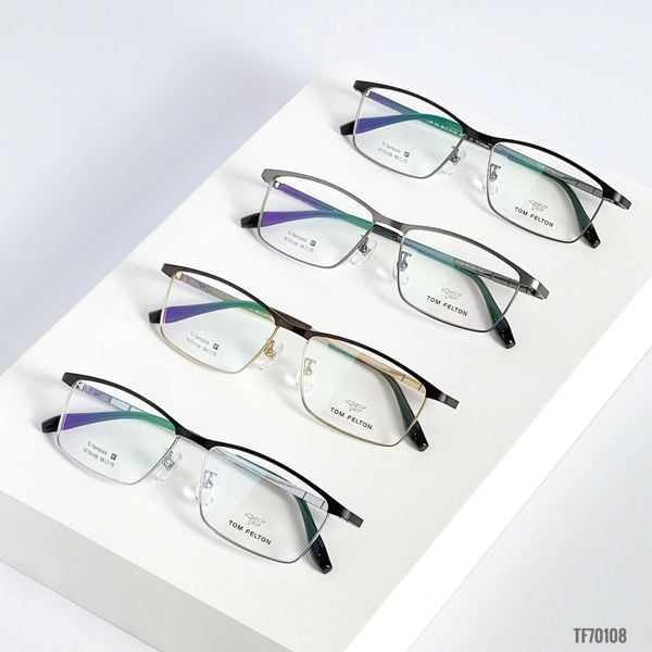 Gọng Kính Nửa Gọng Titanium Tom Felton TF70108 Chính Hãng