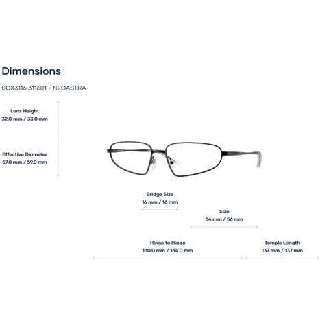  Oakley Optical 0OX3116 Neoastra Gọng Kính  – Tem Chính Hãng Luxottica 