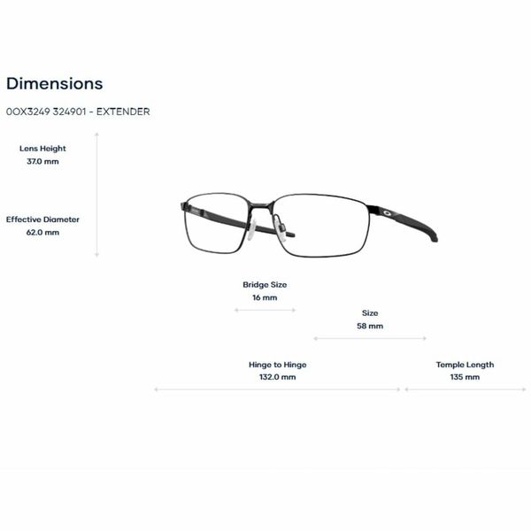 Gọng Kính Oakley 0OX3249 Extender - Tem Chính Hãng Luxottica