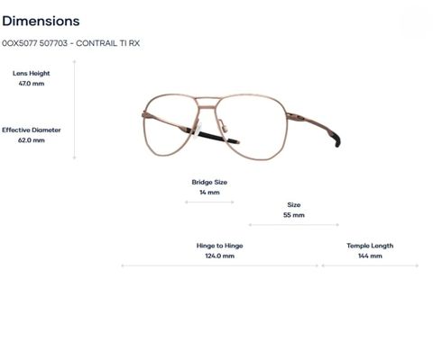  Gọng Kính Oakley 0OX5077 Contrail Ti RX – Tem Chính Hãng Luxottica 