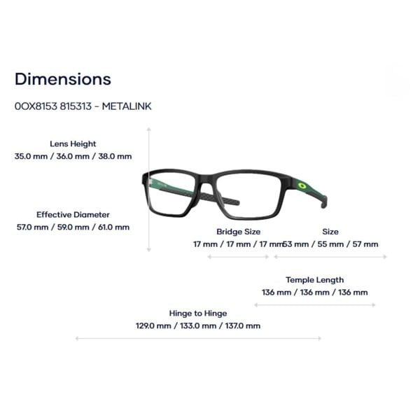 Gọng Kính Oakley 0OX8153 Metalink – Tem Chính Hãng Luxottica