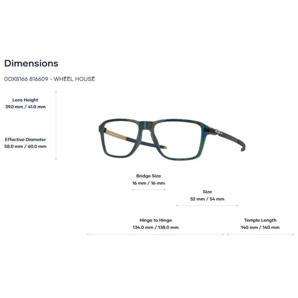 Oakley Wheel house 0OX8166 Gọng Kính Vuông - Tem Chính Hãng Luxottica