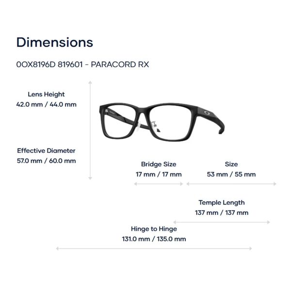  Gọng Kính Oakley Paracord RX 0OX8196D - Chính Hãng 