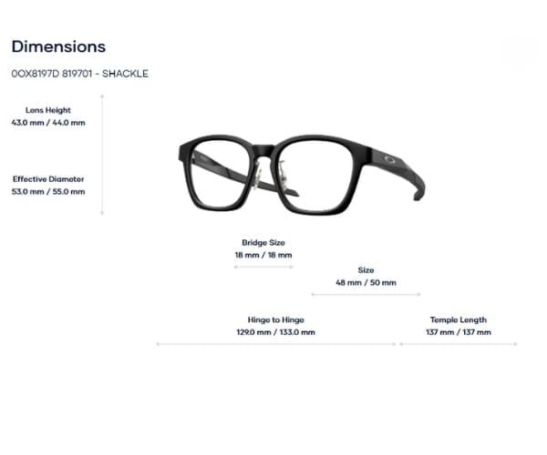  Gọng Kính Oakley 0OX8197D Shackle – Tem Chính Hãng Luxottica 