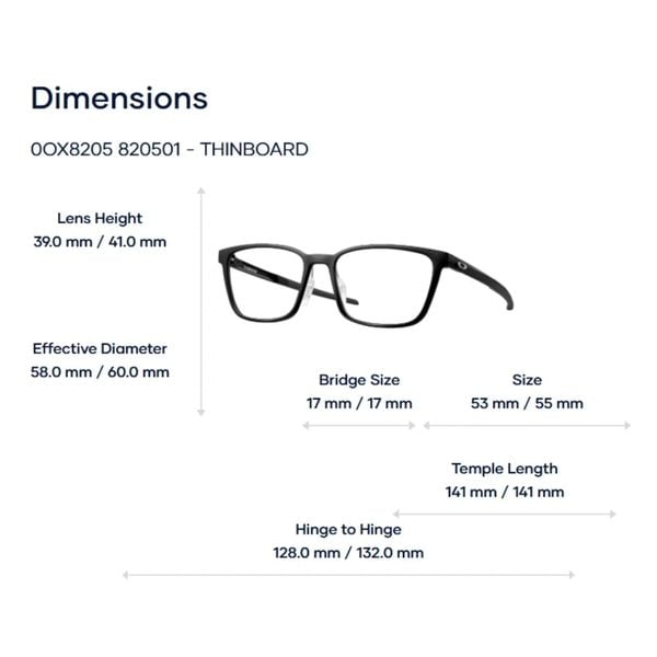  Gọng Kính Oakley Thinboard 0OX8205 - Chính Hãng 