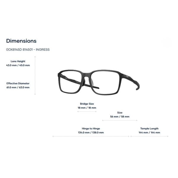 Gọng Kính Oakley Ingress OX8145D - Tem Chính Hãng Luxottica