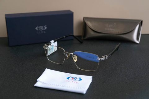  OLive 88888  Kính Không Gọng Mạ Vàng 18K Gỗ Đàn Hương -  Chính Hãng 