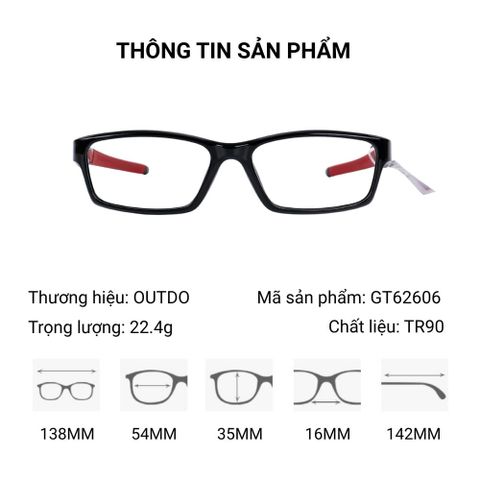  Outdo GT62606 Gọng Kính Thể Thao – Tem Chính Hãng 101 
