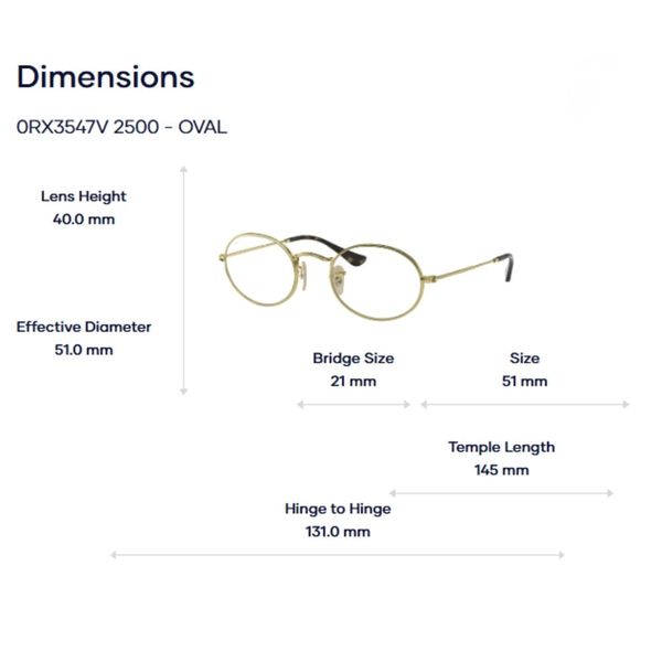 RayBan 0RX3547V Gọng Kính Oval – Tem Chính Hãng Luxottica