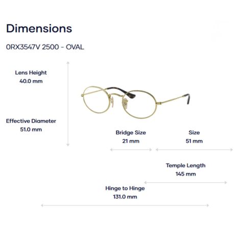  RayBan 0RX3547V Gọng Kính Oval – Tem Chính Hãng Luxottica 