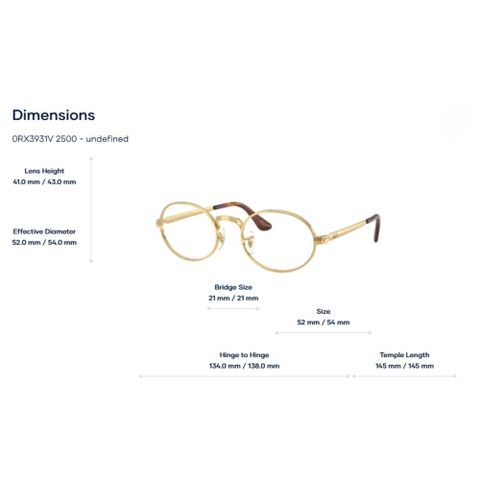  Gọng Kính Oval RayBan 0RX3931V – Tem Chính Hãng Luxottica 