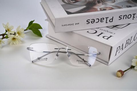  Peterson 26008 Kính Không Gọng Chữ Nhật Titanium 