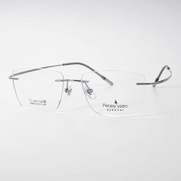 Peterson 26008 Kính Không Gọng Chữ Nhật Titanium – Tem Chính Hãng