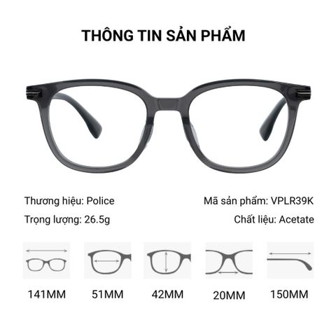  Police VPLR39K Gọng Kính Chính hãng 101 