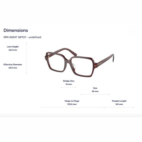  Gọng Kính Prada 0PR A02VF – Tem Chính Hãng Luxuttica 