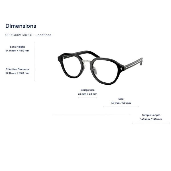 Gọng Kính Prada 0PR C05V - Chính Hãng Luxottica