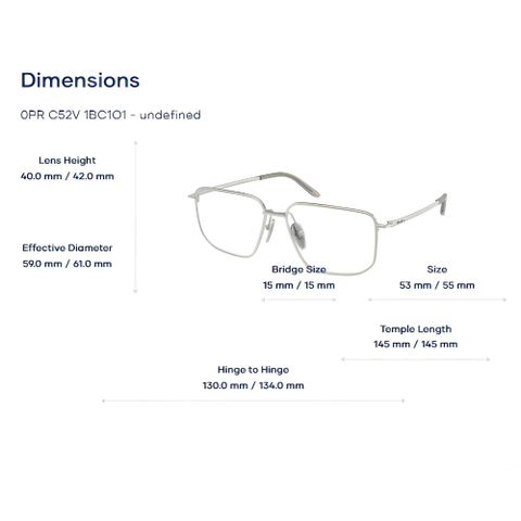  Gọng Kính Prada 0PR C52V – Chính Hãng Luxottica 