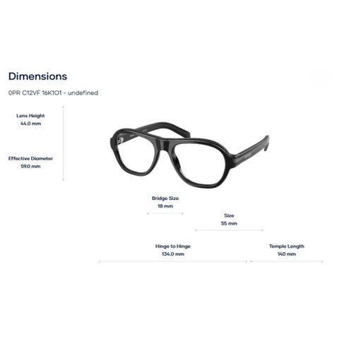  Gọng Kính Prada 0PR C12VF – Chính Hãng Luxottica 