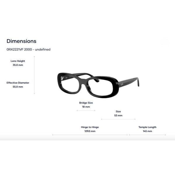 RayBan 0RX2221VF Gọng Kính-Tem Chính Hãng Luxottica