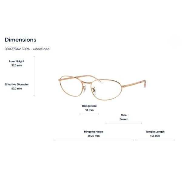 Gọng Kính RayBan 0RX3734V - Tem Chính Hãng Luxottica