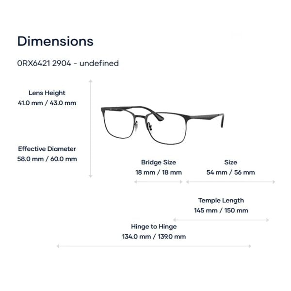 Ray-Ban 0RX6421 Gọng Kính – Tem Chính Hãng Luxottica