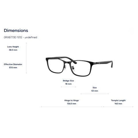  Gọng Kính Ray-Ban 0RX8773D Titanium - Chính Hãng 