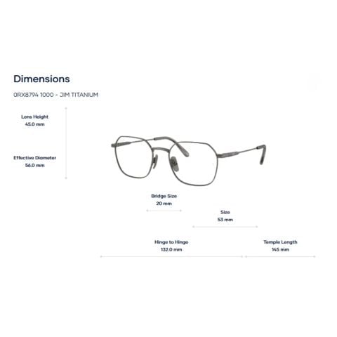  Gọng Kính Đa Giác Ray-Ban 0RX8794 Titanium - Chính Hãng 