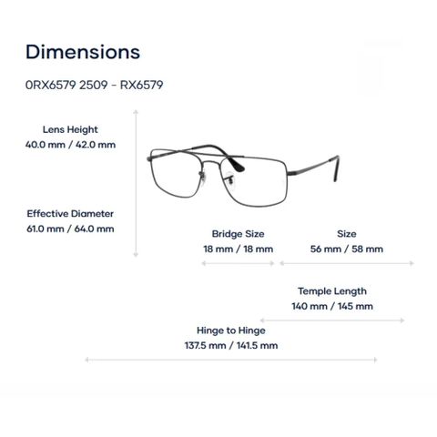  Gọng Kính Ray-Ban Explorer III Rx6579 0RX6579 – Tem Chính Hãng Luxottica 
